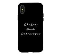 Carcasa para iPhone X/XS Citation Champagne Humour Ok but First Champagne