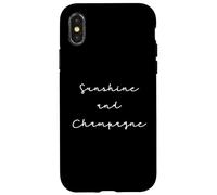 Carcasa para iPhone X/XS Citation Champagne Humour Sunshine and Champagne