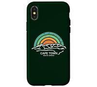 Carcasa para iPhone X/XS Ciudad del Cabo Table Mountain Sudáfrica Retro Travel Gifts