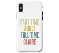 Carcasa para iPhone X/XS Claire Personalized Retro Girls Part-Time Claire Name