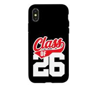 Carcasa para iPhone X/XS Clase de 26 Grow with Me Graduate 2026 Estilo Deportivo Oscuro
