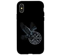 Carcasa para iPhone X/XS Classic Huginn Muninn Celtic Viking Brújula Vegvisir