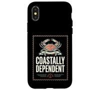 Carcasa para iPhone X/XS Coastal Dependent Crab Ocean Seafood Lover