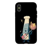 Carcasa para iPhone X/XS Cocinero Divertido con Guitarra eléctrica para Amantes del Rock y la Cocina