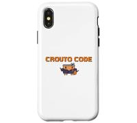Carcasa para iPhone X/XS 【Code DE CROUTO】 Herramienta de Ilustración de AI Agente de IA Ejecución Binario Hacker Dot Gake GPT