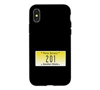 Carcasa para iPhone X/XS Código de área 201 New Jersey Hoboken Bayonne Union City Ciudad Natal