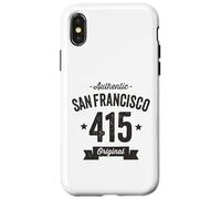 Carcasa para iPhone X/XS Código de área 415 San Francisco Envejecido auténtico