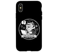 Carcasa para iPhone X/XS Código Detective Bug Hunt Resolver Software Repetir QA Emblema