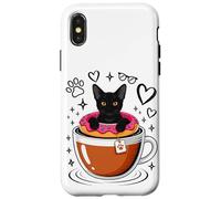 Carcasa para iPhone X/XS Coffee Bombay Cat Donut