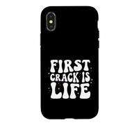 Carcasa para iPhone X/XS Coffee Roaster First Crack Is Life Retro Roasting Design