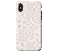 Carcasa para iPhone X/XS Colcha de Encaje Collage Floral Patchwork Girly Coquette Romántico