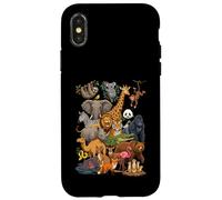 Carcasa para iPhone X/XS Collage de Personajes Ultimate Wild Animal Kingdom