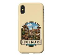 Carcasa para iPhone X/XS Colmar Francia Vintage Canal Town Design