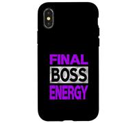 Carcasa para iPhone X/XS Color Morado Final-Boss-Energy Purple Graphic