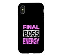 Carcasa para iPhone X/XS Color Rosa Final Boss Energy Pink Graphic