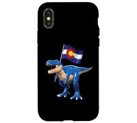 Carcasa para iPhone X/XS Colorado Dinosaur T-Rex Denver Flag Boulder Ski Hombres Mujeres