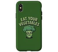 Carcasa para iPhone X/XS Come Tus Verduras Vegano Vegetariano Divertido Brócoli Dieta