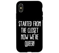 Carcasa para iPhone X/XS Comenzó Desde El Armario Ahora Somos Queer Divertido Salir del Armario Gay