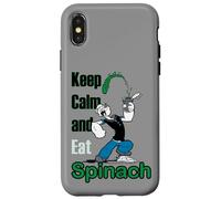 Carcasa para iPhone X/XS Cómic Retro de Popeye The Sailor Man Keep Calm & Eat Spinach