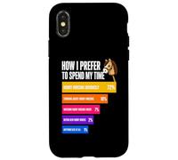 Carcasa para iPhone X/XS Cómo Prefiero Pasar mi Tiempo Hobby Horsing