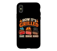 Carcasa para iPhone X/XS Cómo se asó a la Parrilla BBQ Cookout Grill Master Humor
