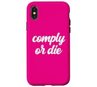 Carcasa para iPhone X/XS Comply Or Die Policing Activist Sarcástica Policía Viral Meme