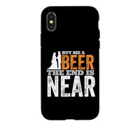Carcasa para iPhone X/XS Cómprame una Cerveza El Fin es Casi Divertido Casarse Novio