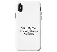 Carcasa para iPhone X/XS con mi Gato la Terapia es Algo Natural