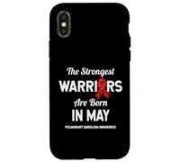 Carcasa para iPhone X/XS Concientización sobre la embolia pulmonar Mayo Cumpleaños