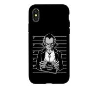 Carcasa para iPhone X/XS Conde Drácula Monstruo Vampiro Mugshot