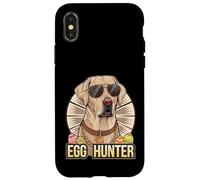 Carcasa para iPhone X/XS Conejito de Pascua Labrador Retriever Egg Hunter Dog Lover