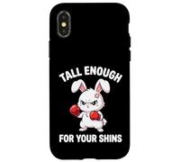Carcasa para iPhone X/XS Conejo de Boxeo lo Suficientemente Alto para Tus espinillas Funny Bunny
