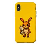 Carcasa para iPhone X/XS Conejo Kawaii Unicornio Espeluznante Lindo Conejo de Retazos de Halloween
