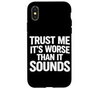 Carcasa para iPhone X/XS Confía en mí, es Peor de lo Que Suena Divertido Pedo Humor Pedos