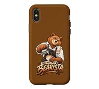 Carcasa para iPhone X/XS ¡Confía en mí, Soy un Bearista! Divertido diseño de Oso Barista