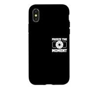 Carcasa para iPhone X/XS Congelar el Momento Fotógrafo Cámara Minimalista