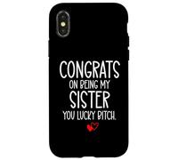 Carcasa para iPhone X/XS Congrats on Being My Sister You Lucky Big Sister Little Sis