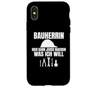 Carcasa para iPhone X/XS Constructor casa de ensueño Refranes de construcción de