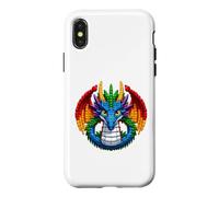 Carcasa para iPhone X/XS Cool Dragon Master Builder Building Blocks Bricks Kids Boys