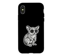 Carcasa para iPhone X/XS Cool Gálago Gafas Dibujo Bush Baby