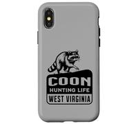Carcasa para iPhone X/XS Coon Hunting Life West Virginia - Caza Divertida de mapaches