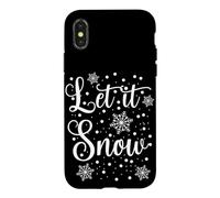 Carcasa para iPhone X/XS Copo De Nieve Grafico Copos De Nieve Let It Snow Design