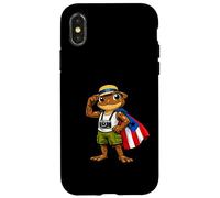 Carcasa para iPhone X/XS Coqui Frog Puerto Rico Puerto Rican Flag Taino Boricua