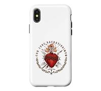 Carcasa para iPhone X/XS Cor Jesu Sacratissimum Sagrado Corazón Tradicional Católico