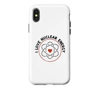 Carcasa para iPhone X/XS Corazón de molécula de Signo atómico - Amo a los Maestros de energía Nuclear