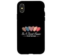 Carcasa para iPhone X/XS Corazón Retro Vintage Be A Decent Human It's Not That Hard