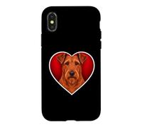 Carcasa para iPhone X/XS Corazón Terrier Irlandés