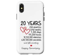 Carcasa para iPhone X/XS Corazones entrelazados, símbolo de Amor, romántico, diseño Minimalista