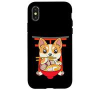 Carcasa para iPhone X/XS Corgi-Dog - Cuenco de Sopa de Fideos Ramen Pho Japón Kawaii