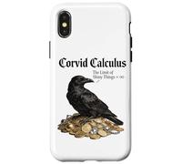 Carcasa para iPhone X/XS Córvid Calculus Cuervo Cosas Brillantes Infinity Matemáticas Juego de Palabras